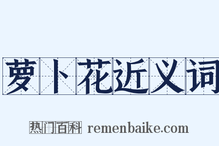 萝卜花近义词是什么意思的图片